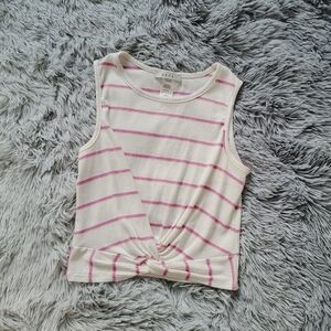 Striped Cropped Tank Top | Size Small | gaze